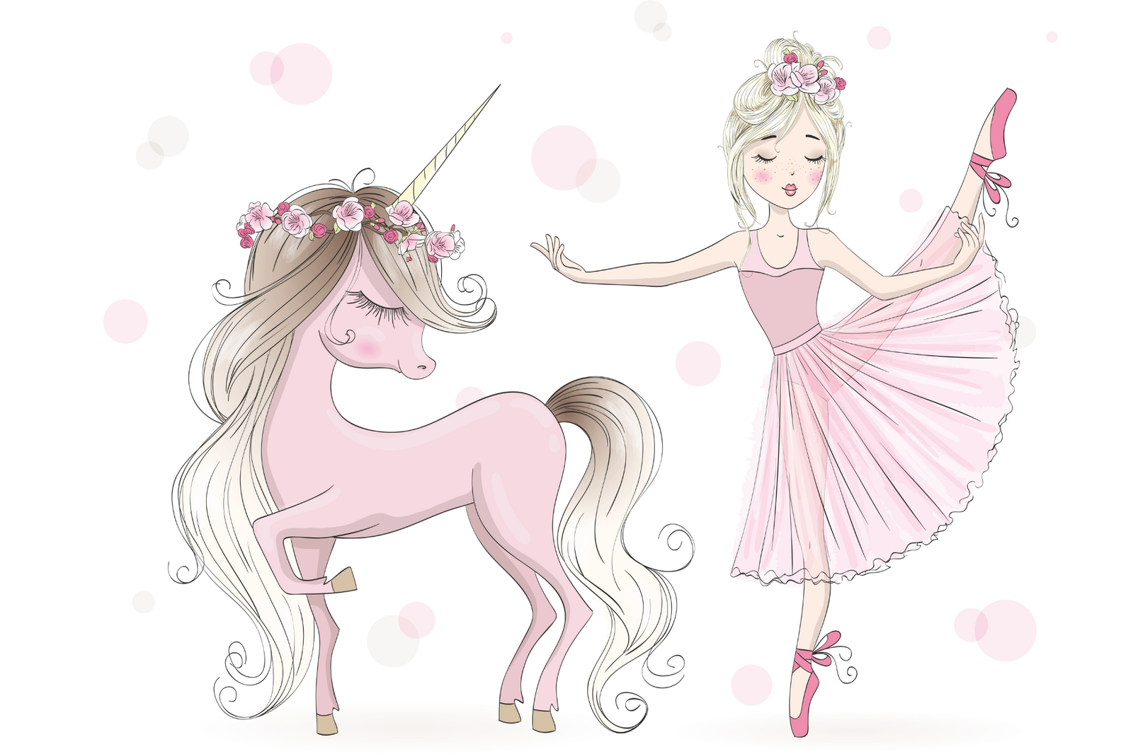 Мотив: unicorn and girl