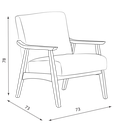 Кресло LUCAS - орех - сив-6