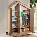 Трикрилен детски гардероб MY HOUSE-1