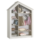 Трикрилен детски гардероб PINK HOUSE-1