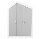 Трикрилен детски гардероб WHITE HOUSE-1
