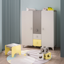 Трикрилен детски гардероб MINIA 124x46x142 см-1