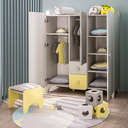 Трикрилен детски гардероб MINIA 124x46x142 см-2