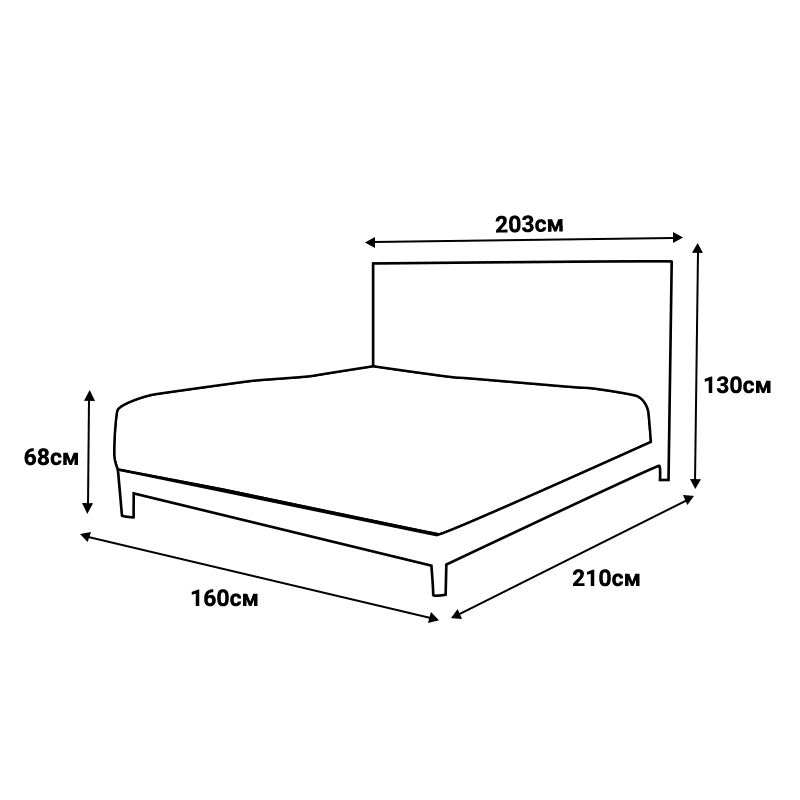 Тапицирана спалня с матрак CANCUN 160 x 200-6