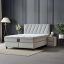 Тапицирана спалня с матрак SIESTA 140 x 200 - крем 01-3
