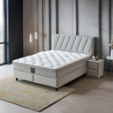Тапицирана спалня с матрак SIESTA 140 x 200 - крем 01-4