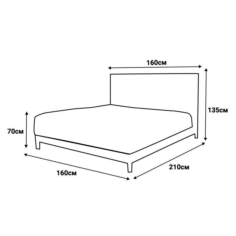 Тапицирана спалня с матрак WAVE 160 x 200-6