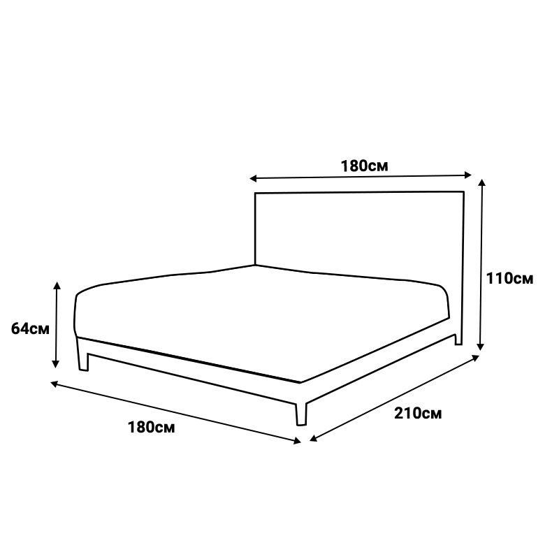 Тапицирана спалня с матрак COMO 180 x 200-5