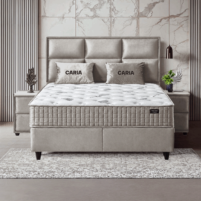 Тапицирана спалня с матрак CARIA 160 x 200-1