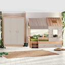 Трикрилен детски гардероб MY HOUSE-1
