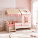 Детско легло къща PINK HOUSE - 90 х 200-1