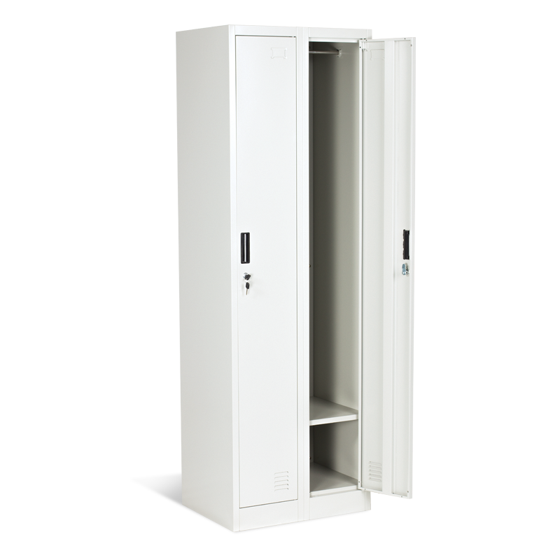 Метален шкаф Carmen CR-1242-2 J LUX - сив / тъмносив-1