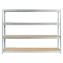 Метален стелаж MEGA 177x240x60 см, до 450 кг на рафт-1