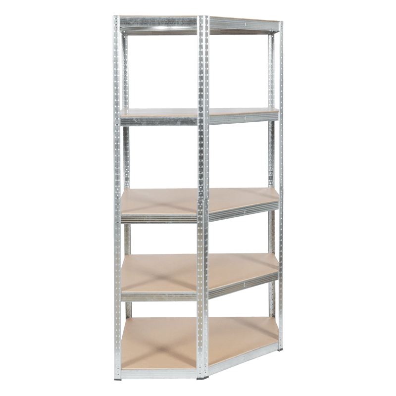 Ъглов метален стелаж Carmen CR-1019 - 180x90x45 см, до 275 кг на рафт-1