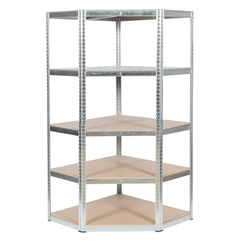 Ъглов метален стелаж Carmen CR-1019 - 180x90x45 см, до 275 кг на рафт-2