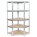Ъглов метален стелаж Carmen CR-1019 - 180x90x45 см, до 275 кг на рафт-2