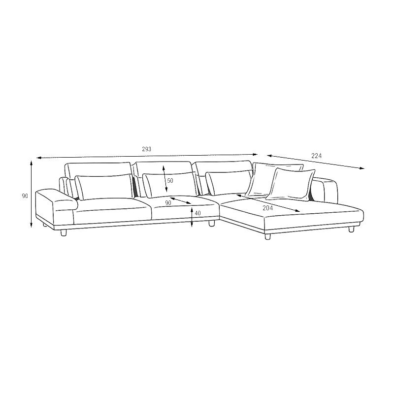 Ъглов разтегателен диван LIVIO-10