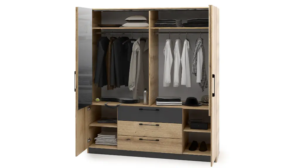 Wardrobe Pulsar- CEO + anthracite- opened.webp