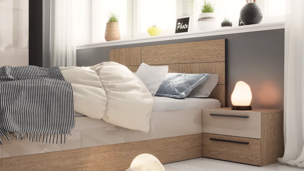 Спален комплект Zanardi B H1303 ST12 Egger + МДФ сиво тренд гланц - cam 03.webp