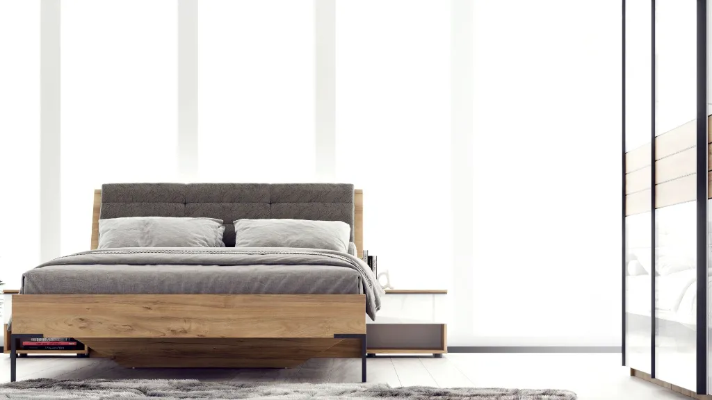 Спален комплект Arson H3700 ST10 Egger + МДФ бял гланц - cam 02.webp