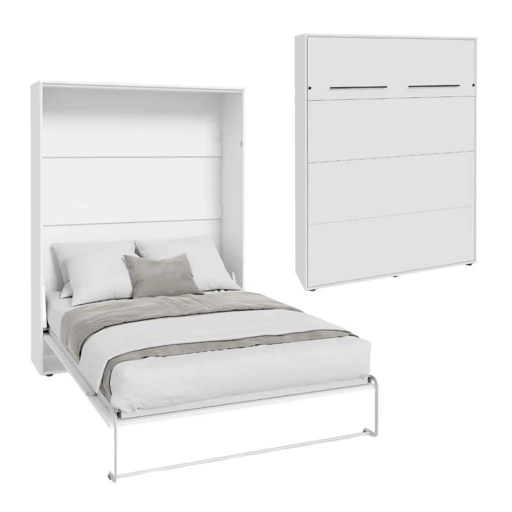 [011151] Вертикално сгъваемо стенно легло VERTO 160x200 (Бял)