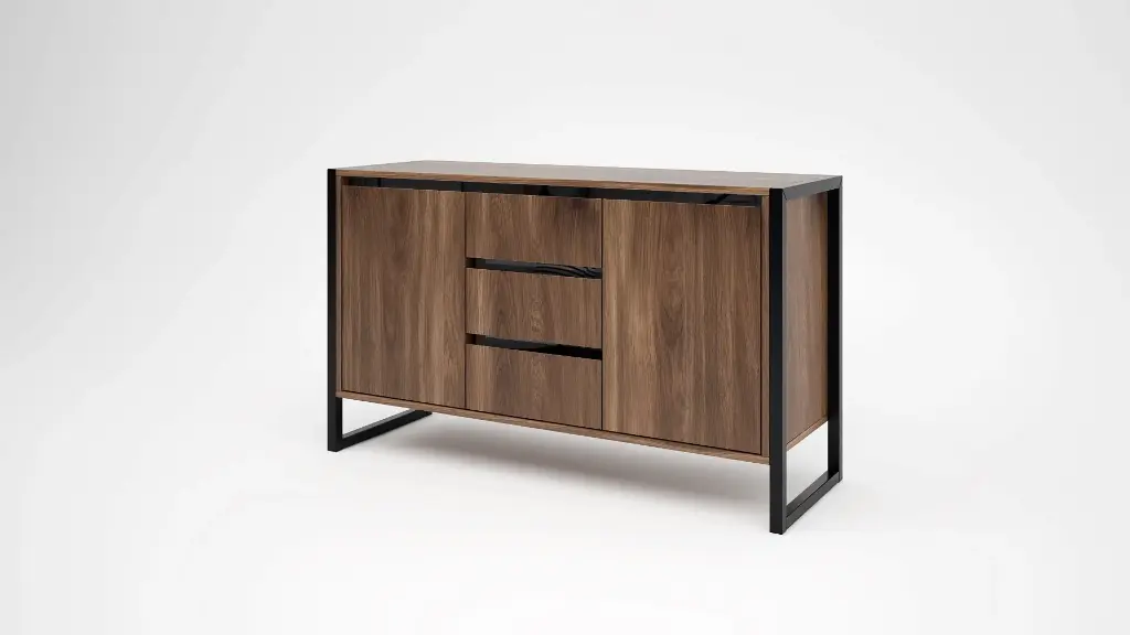 [1255] Скрин Modern M12 (brandy castello oak + black gloss MDF)