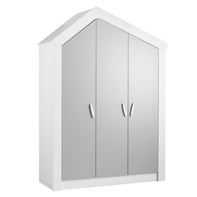 [012130] Трикрилен детски гардероб WHITE HOUSE