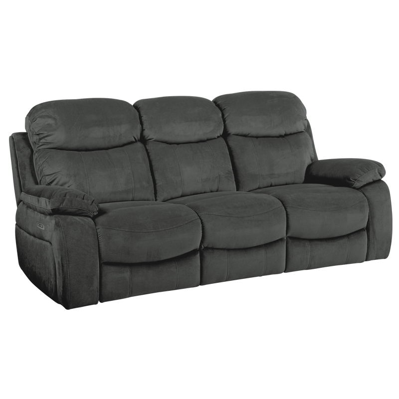 [012547] Диван - тройка с електрически релакс механизъм SELENA LUX - тъмносив 457