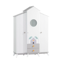 Трикрилен детски гардероб BIRD HOUSE