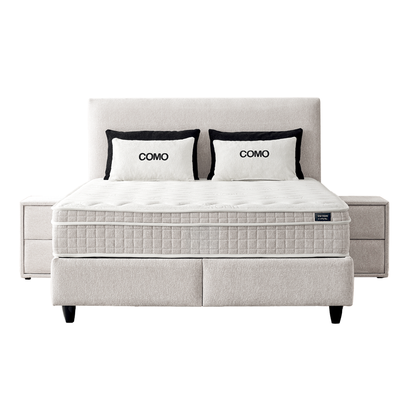 [012896] Тапицирана спалня с матрак COMO 160 x 200 (Крем AN)