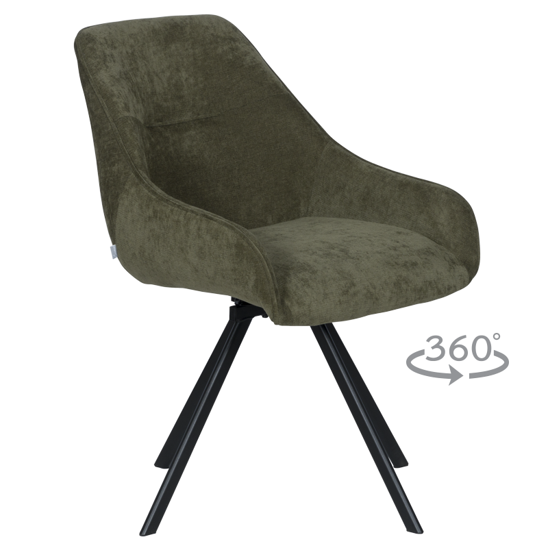 Трапезен стол MARSALA - маслено зелен