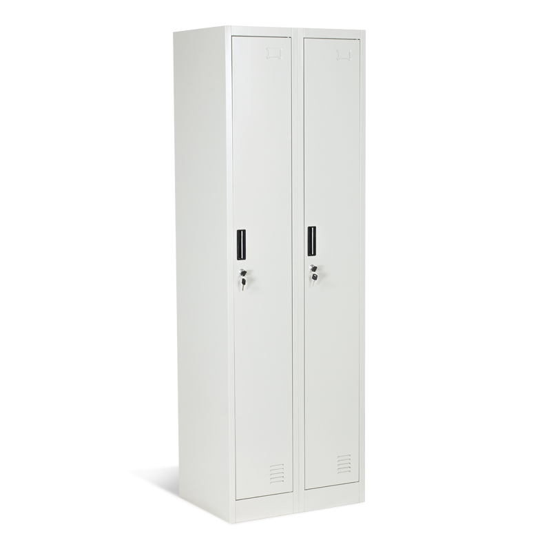 Метален шкаф Carmen CR-1242-2 J LUX - сив / тъмносив