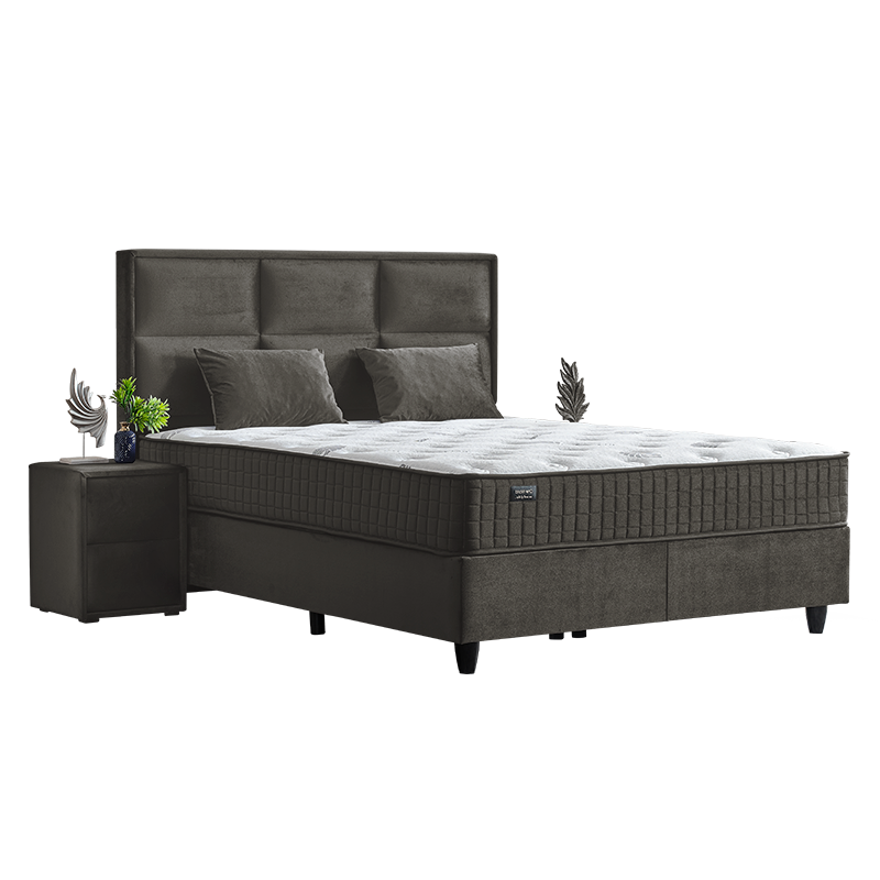 [013991] Тапицирана спалня с матрак CARIA 160 x 200 (Перла SY)