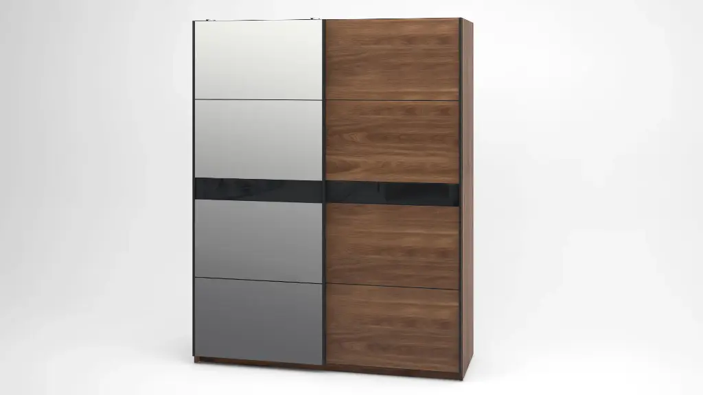 [002289] Гардероб Federico (brandy castello oak + black gloss MDF, 180)