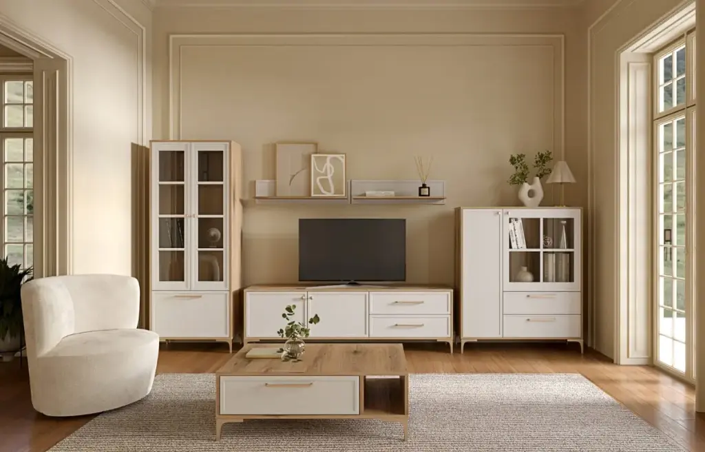 [002799] Секция Alba (натурална канела + бяло)