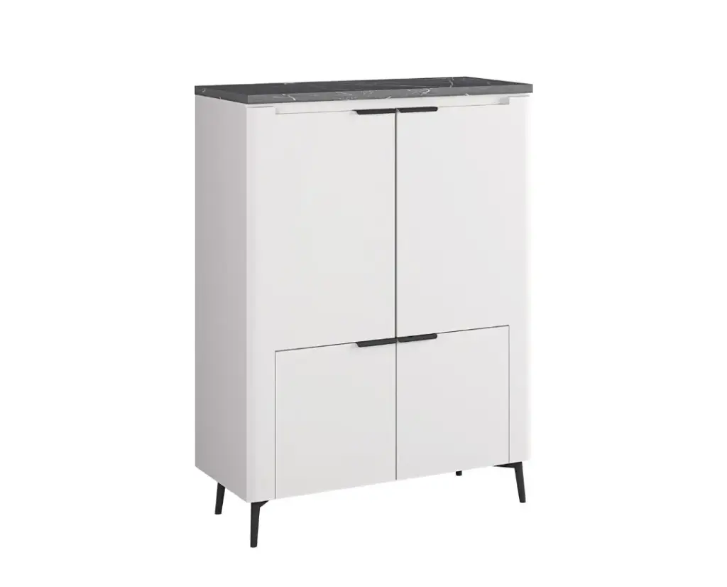 [002829] Шкаф 4V Astana (копие) (white gloss + black marble)