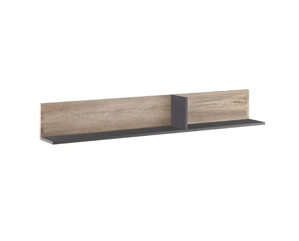 [002848] Полица за стена Denver (pewtar halifax oak + anthracite)
