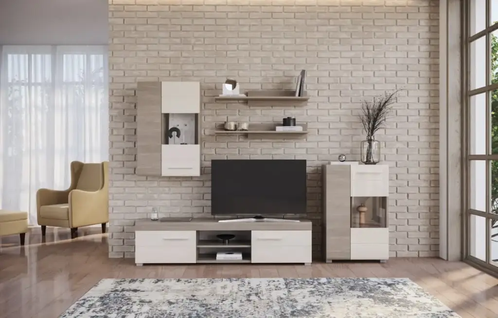 [002907] Секция Barcelona V2 (nordic oak + sand gloss)