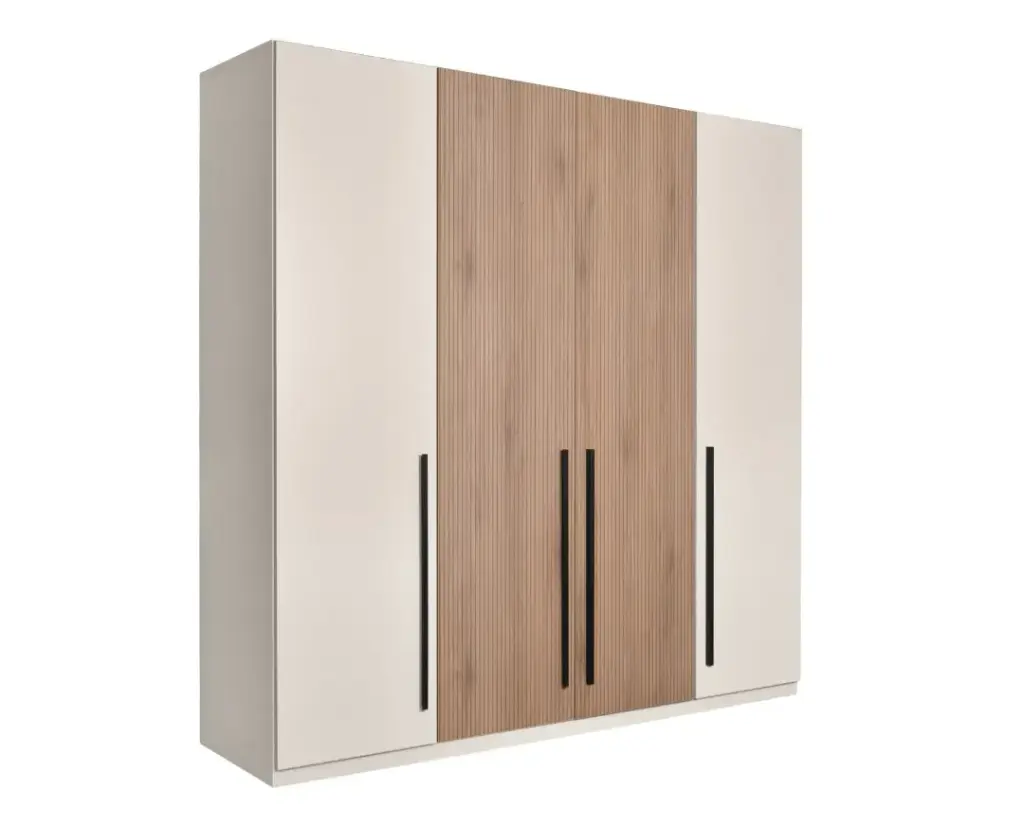[002977] Гардероб Deluxe 4K (натурална канела страта + кашмир)