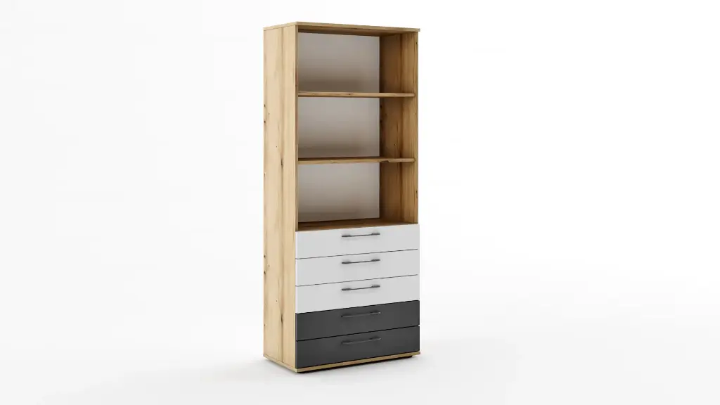 [1383] Sentinel M13- шкаф (coast evoke oak + moonlight MDF + dolphin grey MDF, 80)