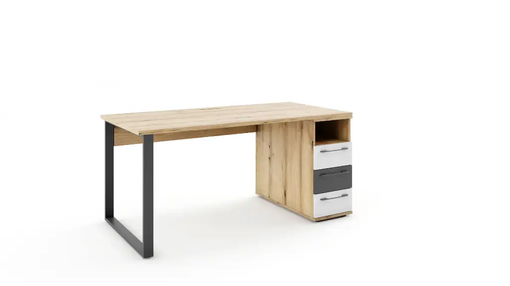 [1347] Sentinel M02- бюро (coast evoke oak + moonlight MDF + dolphin grey MDF, L, 138)