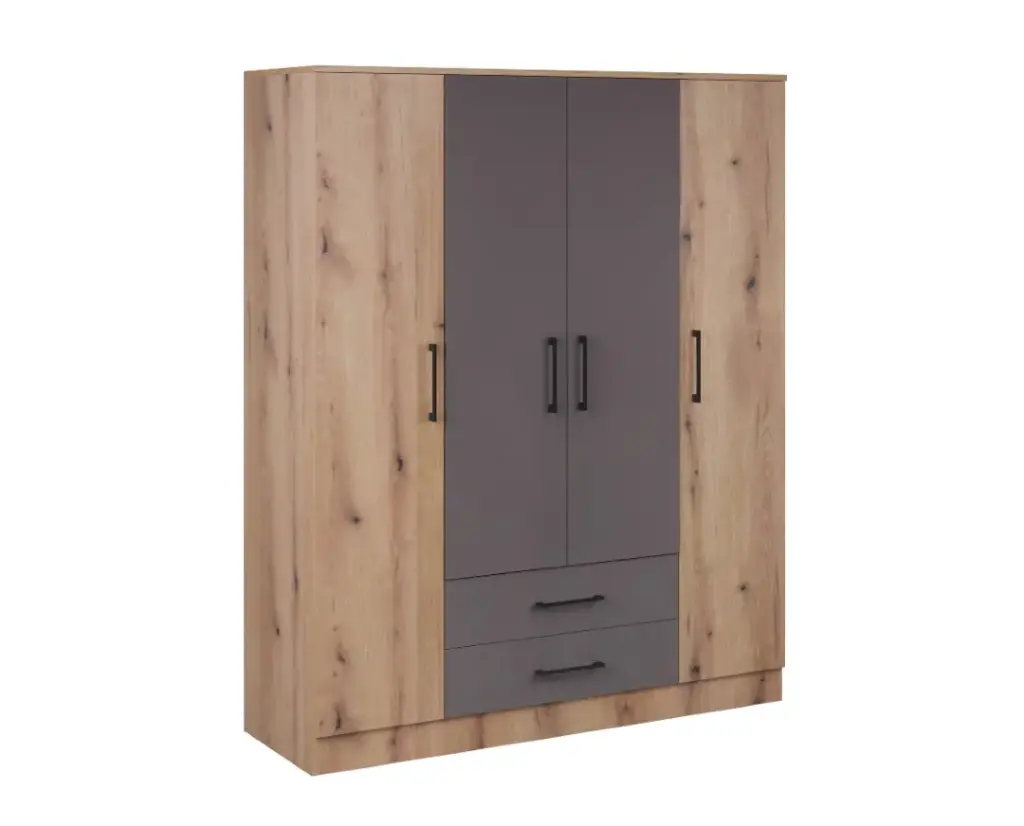 [003295] Гардероб Iva 4K2F (artisan + grey)