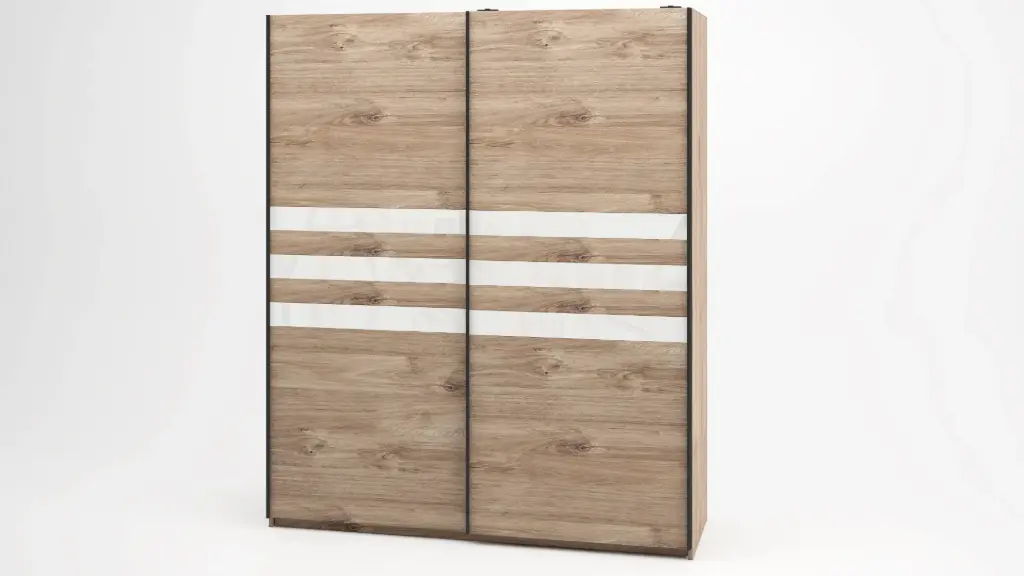 [008913] Гардероб Viena (gold harbor oak + white gloss MDF, 150)