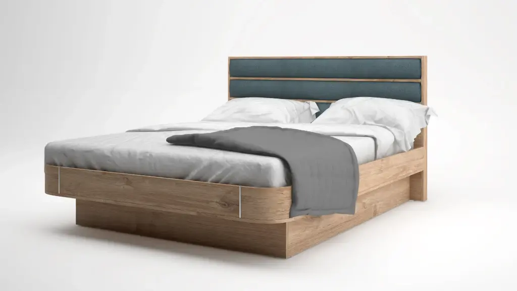 [008941] Легло с ламелна рамка Viena  (gold harbor oak + white gloss MDF, 140 х 200 см)