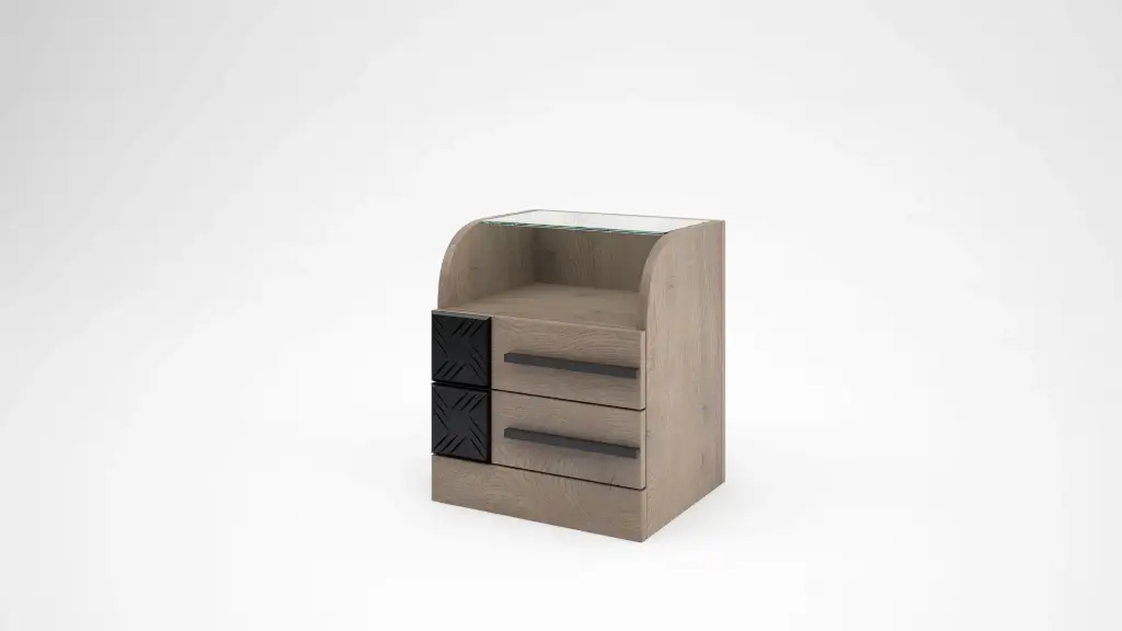 [009067] Нощно шкафче Modena (cannolo cremona oak + soft black U899 ST9 EGGER)