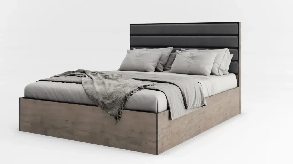 [009078] Легло Toledo (canollo cremona oak + black gloss MDF, 140 х 200)