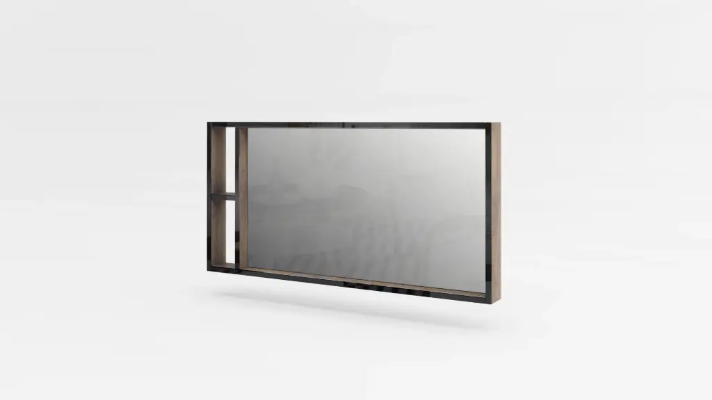 [009082] Огледало Toledo (cannolo cremona oak + black gloss MDF)