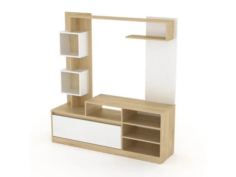 [009873] Секция Компанит Милана  (white + sonoma oak)