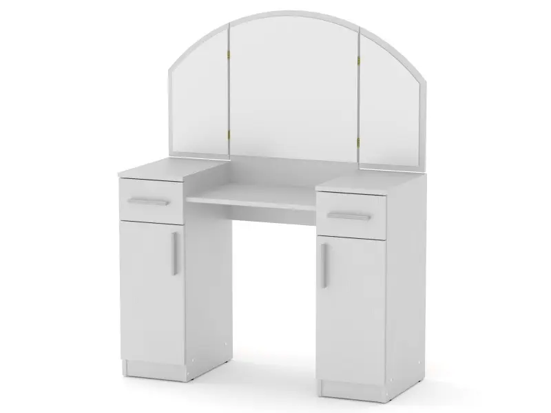 [009923] Тоалетка Компанит Трюмо-4  (бяло)