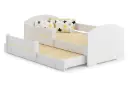 Детско двойно легло LUK II с разтегателен механизъм - Бяло